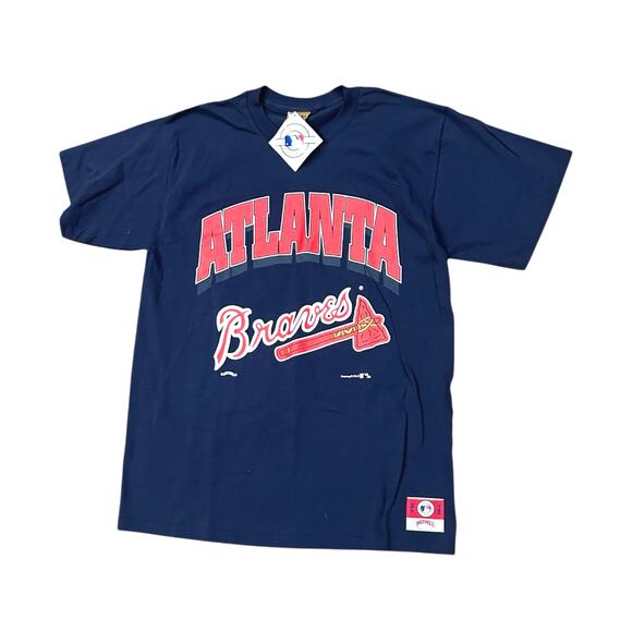 Vintage 1990s Atlanta Braves T-Shirt Nutmeg Mills MLB Tee Deadstock / Mens L - - Picture 1 of 4
